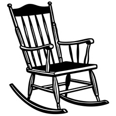 rocking chair isolated