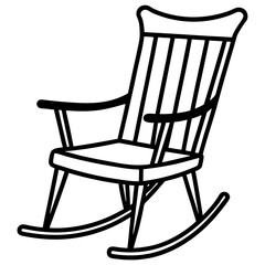 wooden rocking chair