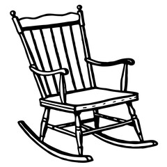 wooden rocking chair
