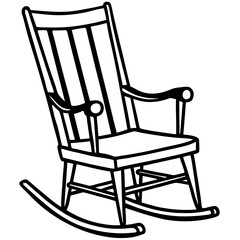 wooden rocking chair