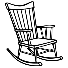 wooden rocking chair