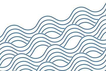 Abstract water wave lineart in desert blue tones, creating a smooth pattern. Perfect for modern backgrounds, decorative design, posters, and digital artworks
