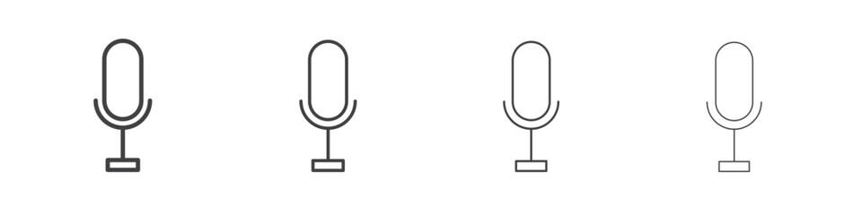 Microphone icons vector graphics for web designs