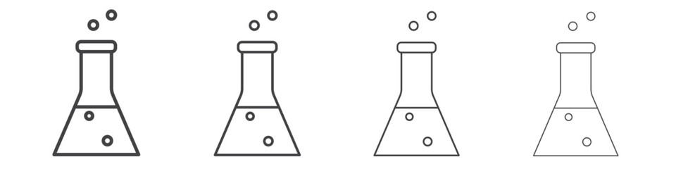 Lab flask icons vector graphics for web designs