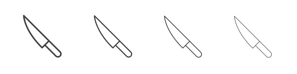 Kitchen knife icons vector graphics for web designs