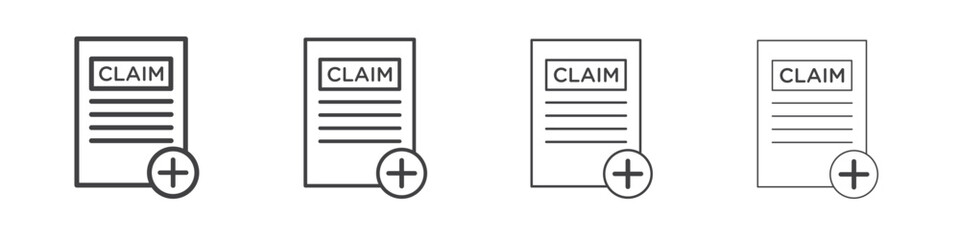 Insurance Claim icons vector graphics for web designs