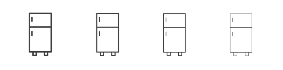 Fridge icons vector graphics for web designs