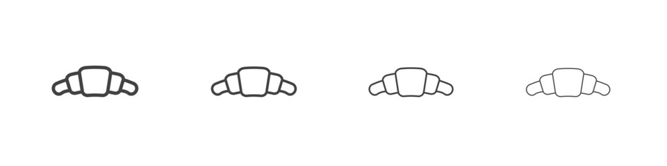Croissant icons vector graphics for web designs