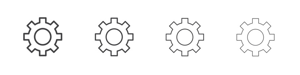 Cogwheel icons vector graphics for web designs