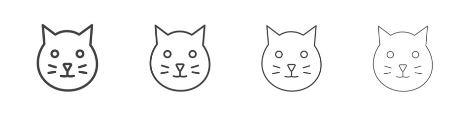Cat icons vector graphics for web designs