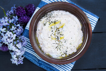 Feta cheese dip Greek style