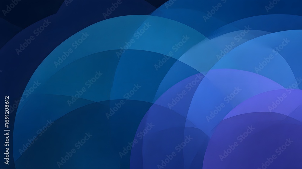 Poster abstract blue wave pattern with smooth gradients