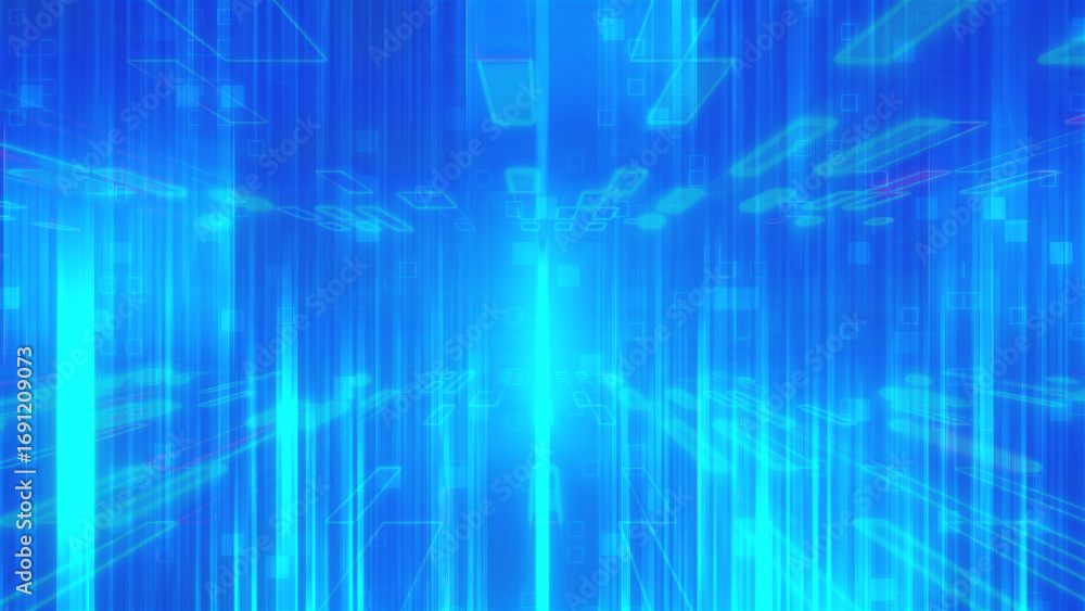Poster blue abstraction with vertical lines. computer generated 3d render