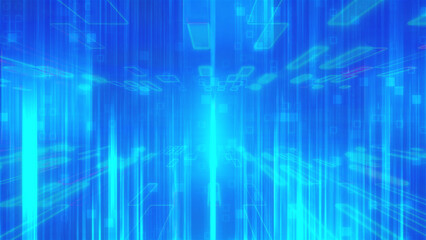 Blue abstraction with vertical lines. Computer generated 3d render