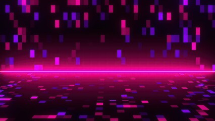 Abstract technology background with blocks. Computer generated 3d render