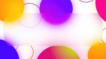 Glass plate with colored spheres. Computer generated 3d render