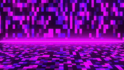 Abstract technology background with blocks. Computer generated 3d render