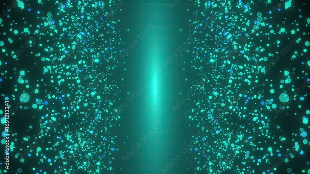 Poster 2 particle walls. computer generated 3d render
