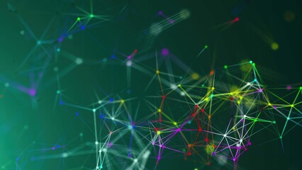 Abstract connection dots. Computer generated 3d render