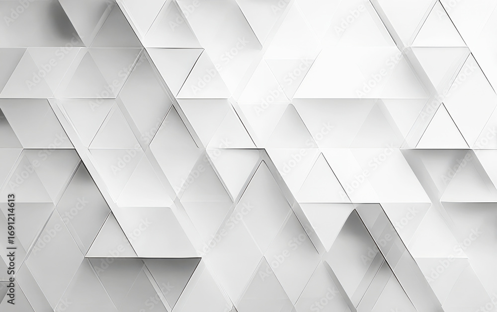 Poster abstract geometric pattern with white triangular shapes