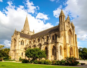 Fototapeta premium Cathedral Exterior Sunny Day (1)