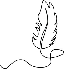 Bird Feather Single line art