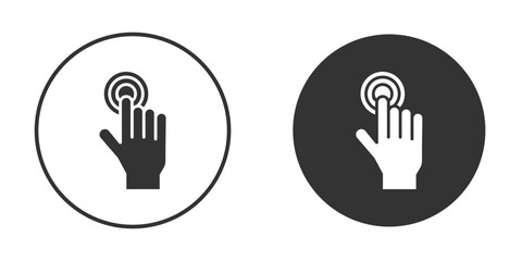 finger tap icon silhouette vector illustration collection