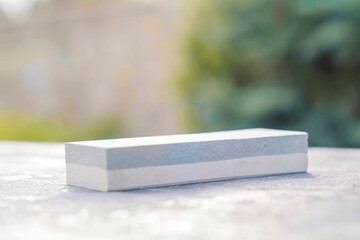 Rectangular Sharpening, Stone with Two Kinds of Grains