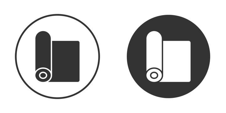 Yoga mat icon silhouette vector illustration collection