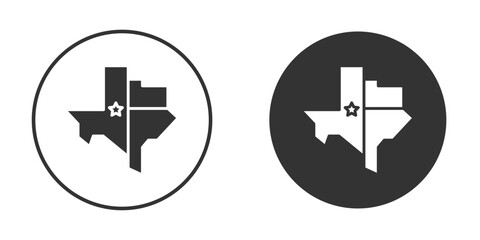 Obraz premium Texas icon silhouette vector illustration collection