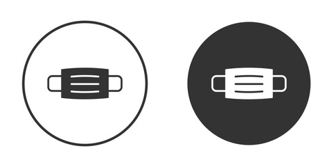 Surgical mask icon silhouette vector illustration collection