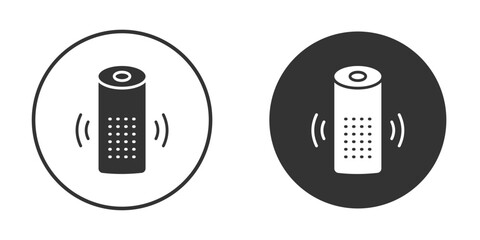 Smart speaker icon silhouette vector illustration collection