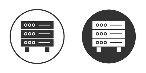 Server icon silhouette vector illustration collection