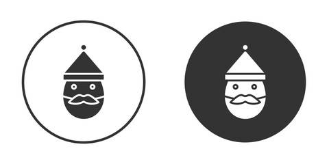 Santa Claus icon silhouette vector illustration collection