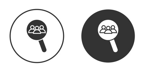 Recruitment icon silhouette vector illustration collection