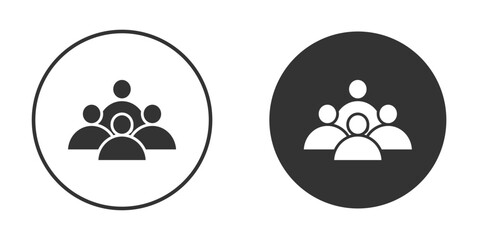 People group icon silhouette vector illustration collection