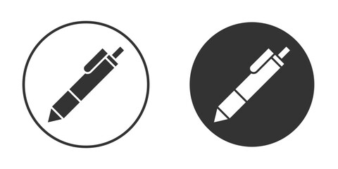 Pen icon silhouette vector illustration collection
