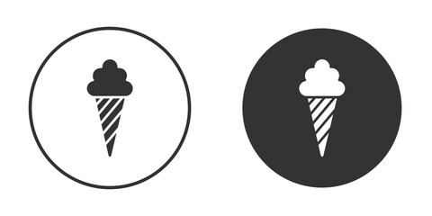 Ice cream cone icon silhouette vector illustration collection