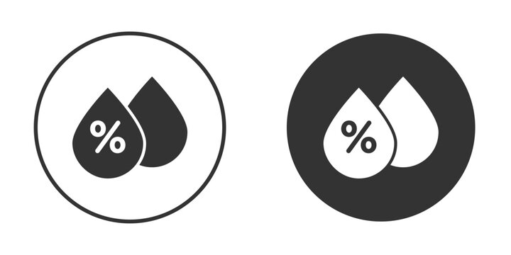 Humidity icon silhouette vector illustration collection