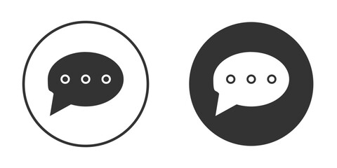 Chat bubble icon silhouette vector illustration collection