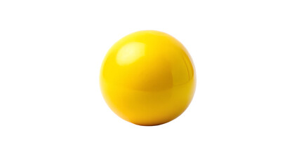 Bright yellow ball isolated on transparent background, perfect for sports, games, or decoration, offering a vibrant and cheerful aesthetic
