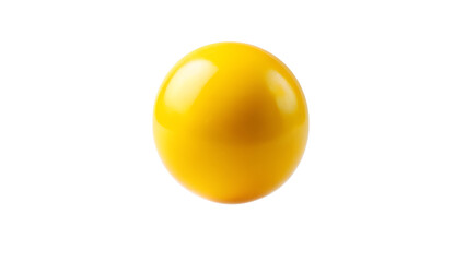 Vibrant yellow ball isolated on transparent background, ideal for sports, games, or decorative purposes, radiating energy and positivity