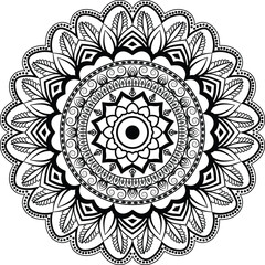 black and white mandala