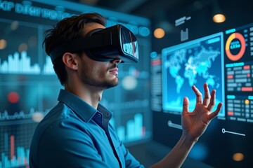 Visualizing Financial Data Analysis in Virtual Reality: An Analyst Immersed in a Virtual World