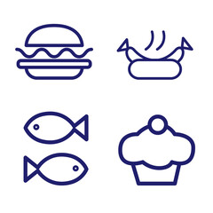 Food icon, menu, restaurant, vector Eps 10. Vector illustration.