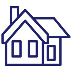 Outline home line icons isolated on a white background. House icons sign  Eps 10. Vector illustration.