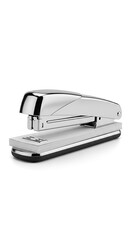 Professional chrome stapler neatly loaded with paper for modern office efficiency