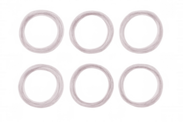 Six light pink textured circle frames are arranged in a grid pattern on a transparent background, creating a stylish and versatile design element