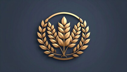An artistic representation featuring golden wheat stalks encircled by a ring.
