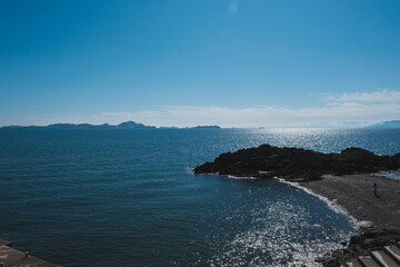 赤穂、美しい海が望めるスポット、兵庫、日本